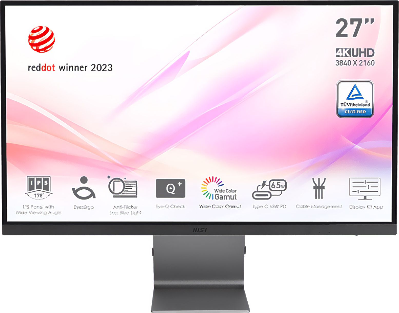 Msi Modern MD271UL 27" 4K Ultra HD 60Hz Monitor - Grey